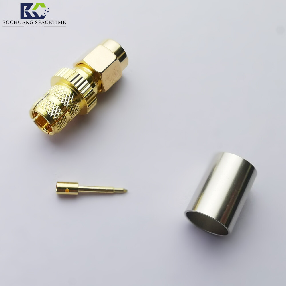 SMA RF Coaxial Connector Kit (Male/Female) | 50Ω Gold-Plated Threaded Interface for WiFi Antennas, 4G Modules, UAV Video Transmission, and Radio Testing