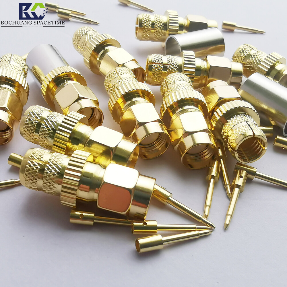 SMA RF Coaxial Connector Kit (Male/Female) | 50Ω Gold-Plated Threaded Interface for WiFi Antennas, 4G Modules, UAV Video Transmission, and Radio Testing