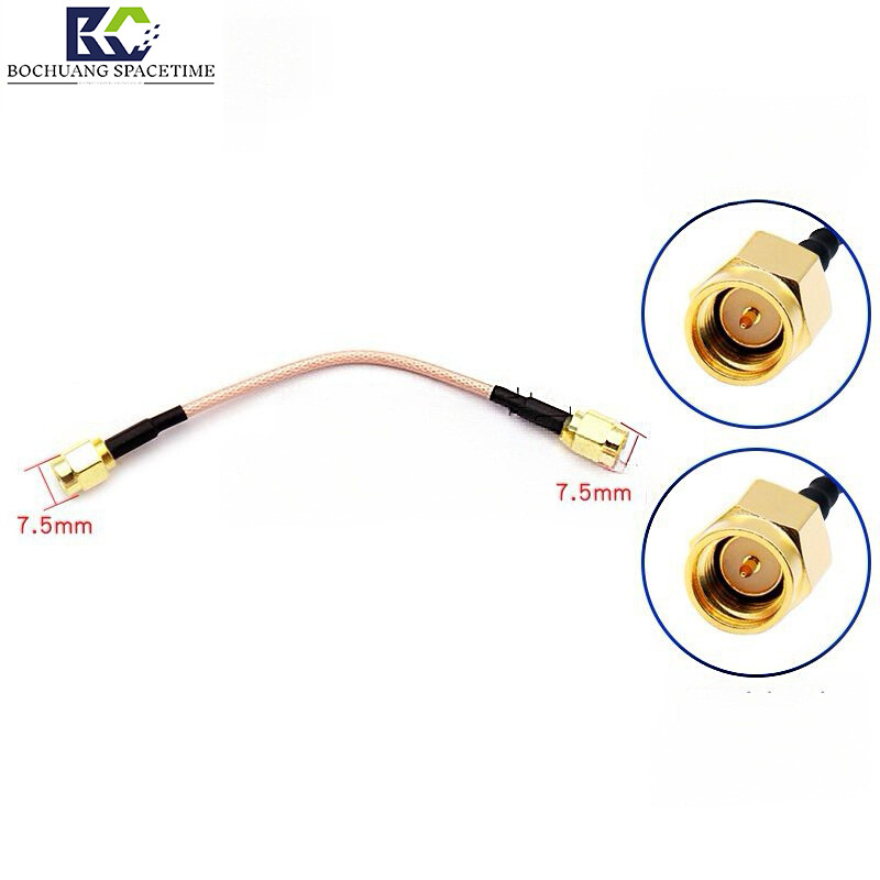 Bochuang Time and Space SMA Male-to-Female RF Extension Cable, RG316 High-Frequency Coaxial Cable Assembly, 0-6GHz Low-Loss Test Jumper, 50Ω Impedance
