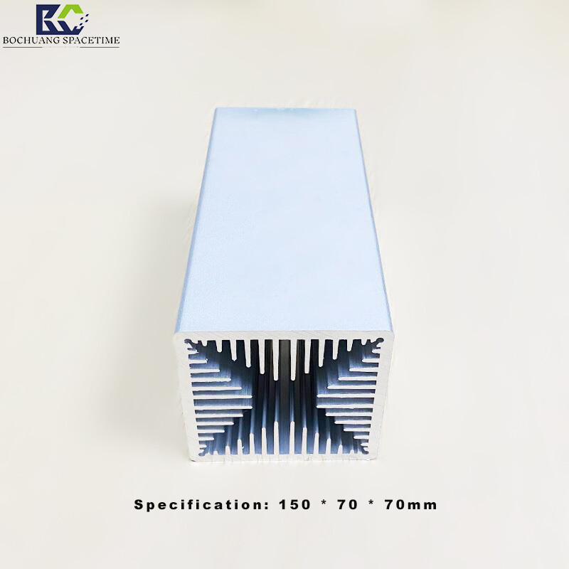 BCSK-SRQ150 Sawtooth Heat Sink for BCSK Power Amplifier Module, 70×70×150mm Aluminum Alloy Air-Cooled Heatsink for Drone Countermeasure PA Systems