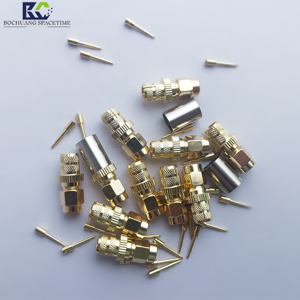 SMA RF Coaxial Connector Kit (Male/Female) | 50Ω Gold-Plated Threaded Interface for WiFi Antennas, 4G Modules, UAV Video Transmission, and Radio Testing