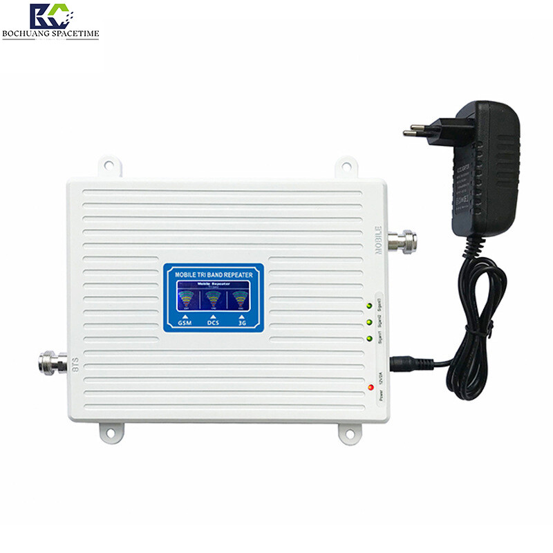 Tri-Band Cell Phone Signal Booster | GSM/DCS/3G 900-1800-2100MHz with LCD Display – Ideal for Basements, Remote Areas, and Large Buildings | Bochuang Space-Time