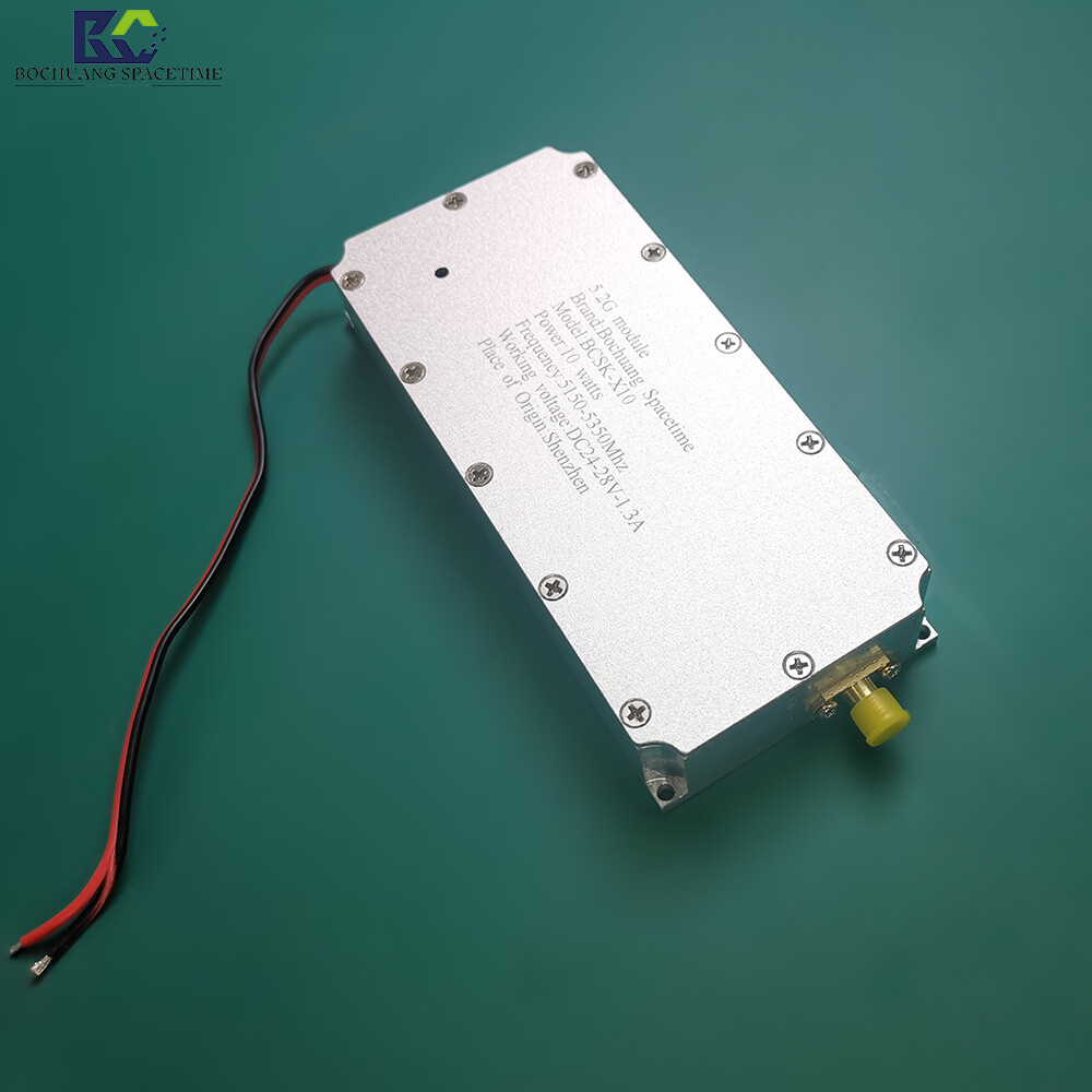 博创时空BCSK-X10 型5.2G射频功率放大模块 10W 5150-5350MHz 无人机反制专用 工业级GAN带循环器放大器