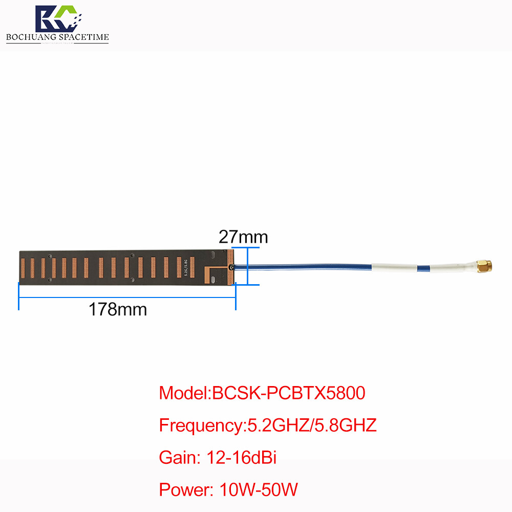 5.2G/5.8GHz Dual-Band PCB Directional Antenna | High-Gain FPV/Wi-Fi Signal Booster for Long-Range Wireless Bridges/Drone Jamming