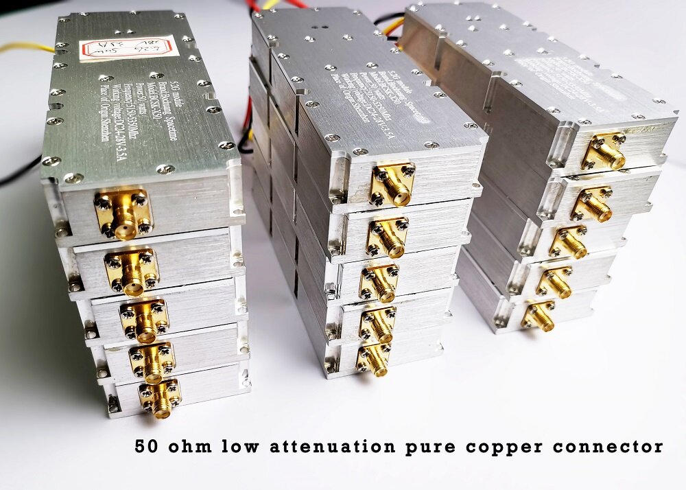 博创时空BCSK-X50 5.2G射频功放模块 50W大功率 5150-5350MHz 无人机反制专用 GAN芯片工业级放大器带环形器保护
