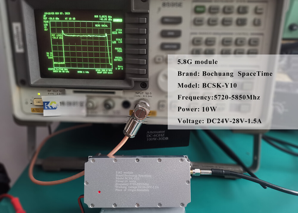 BCSK-Y10 Type 5.8Ghz RF Power Amplifier Module, 10W, 5720-5850MHz, Industrial Grade Drone Defense and Interdiction Unit