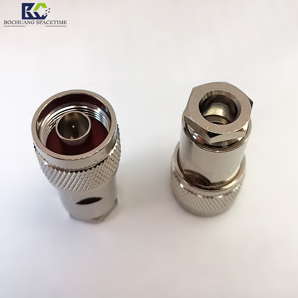 N-Type Male Crimp RF Connector | 50Ω DC-6GHz, Compatible with SYV-50-7/7D-FB/LMR400 Cables. Designed for UAV Jammers, Base Stations, Radars, and Test Equipment.
