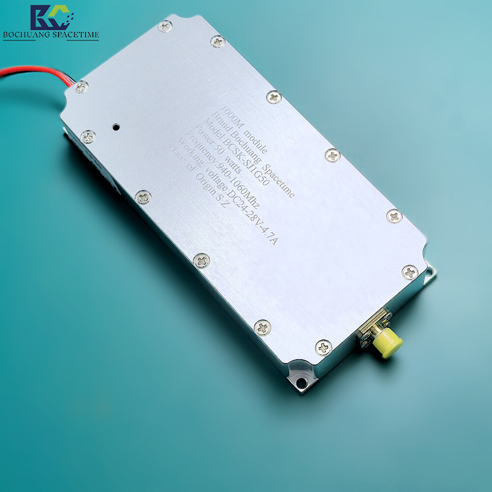 Bochuang Space-Time BSKS-SJ1G50 1000M Microwave Power Amplifier Module 940-1060MHz Model 50W GSM/3GBand RF Power Amplifier, Industrial-Grade DC24V-28V Power Supply, Direct from Shenzhen Manufacturer
