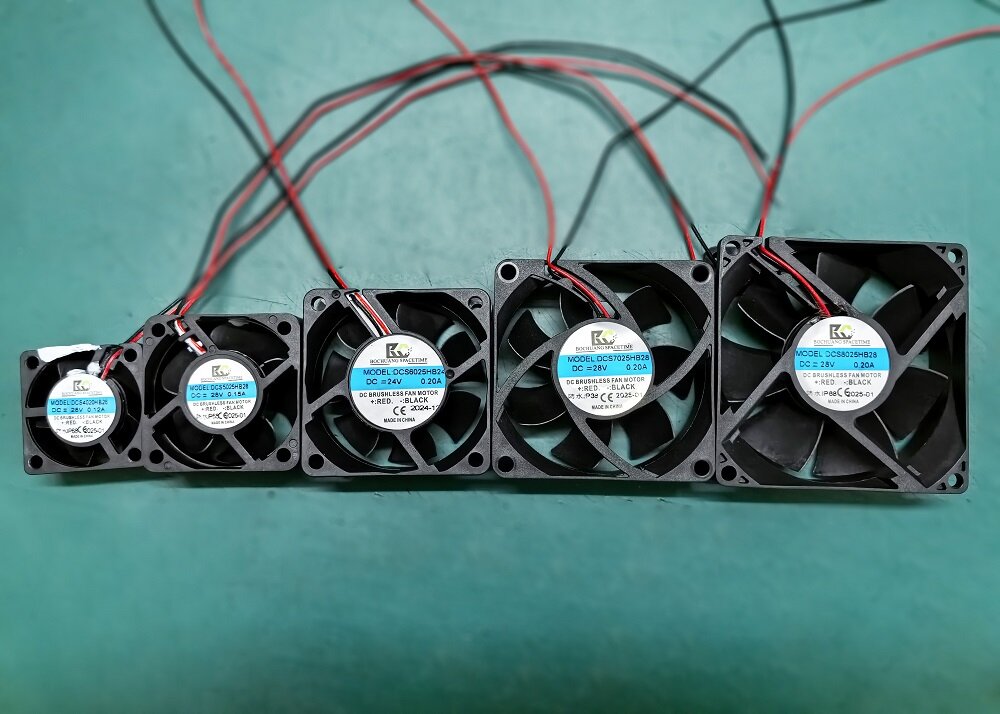 80×80mm Industrial Cooling Fan, IP68 Waterproof, Dual-Shaft All-Copper Motor, DC24V High Airflow & Silent, for Drones/Charging Piles/Inverters