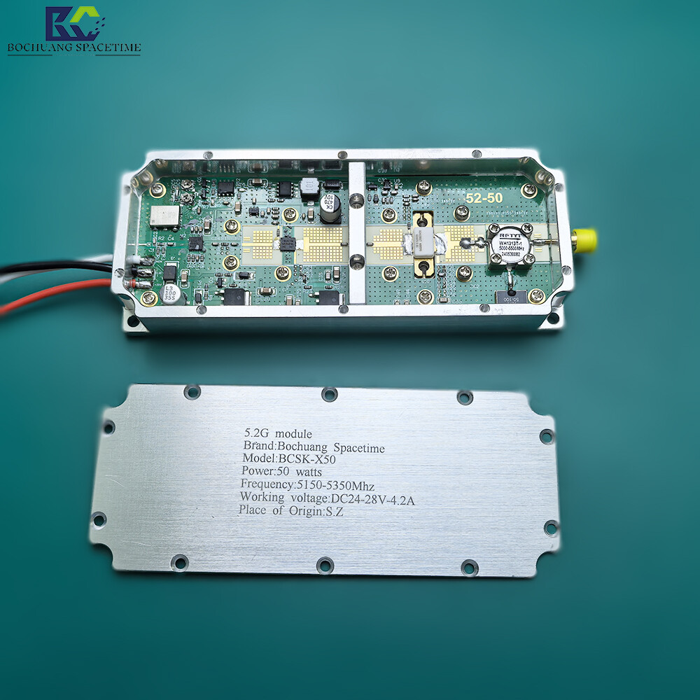 博创时空BCSK-X50 5.2G射频功放模块 50W大功率 5150-5350MHz 无人机反制专用 GAN芯片工业级放大器带环形器保护