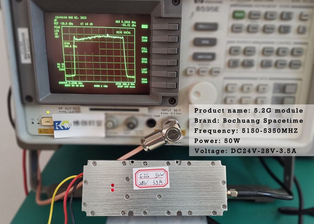 博创时空BCSK-X50 5.2G射频功放模块 50W大功率 5150-5350MHz 无人机反制专用 GAN芯片工业级放大器带环形器保护