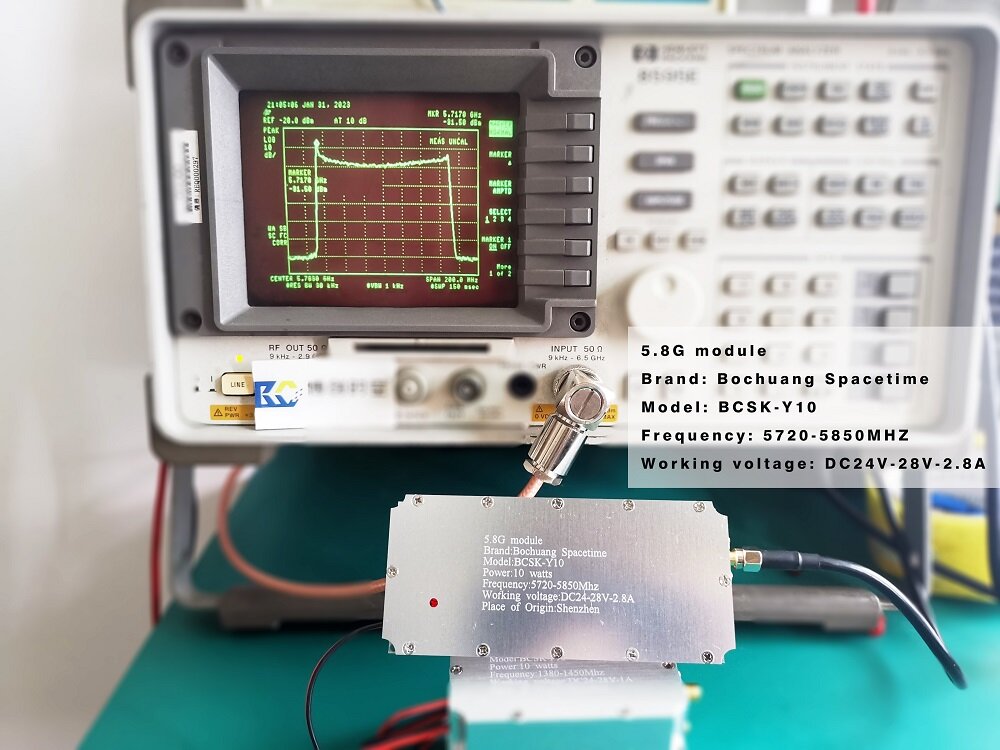 Bochuang Shikong BSK-Y1 0 5.8GHz Power Amplifier Module 10W Wideband RF Amplifier 5720-5850MHz UAV Countermeasure and FPV Video Transmission Dedicated