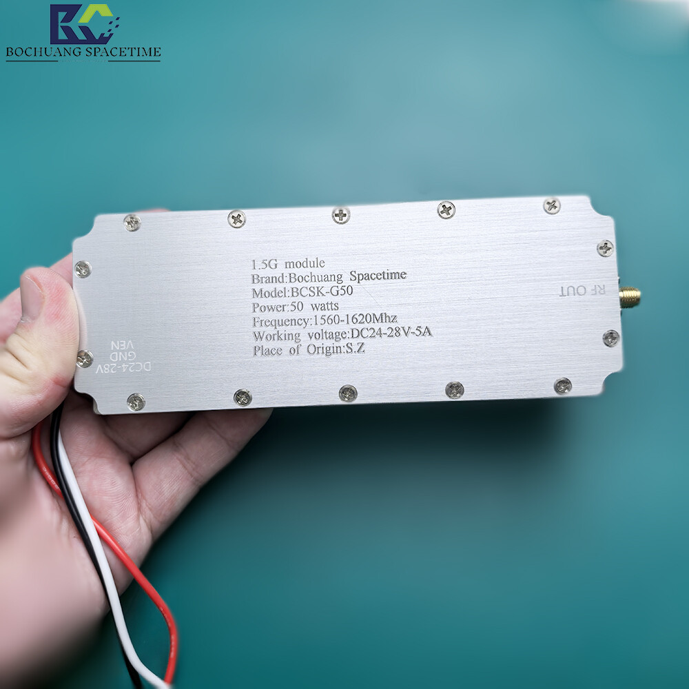 Bochuang Space-Time BCSK-G50 Model 1.5GHz 50W RF Power Amplifier Module | Core Component for GPS L1 Band UAV Countermeasure Equipment