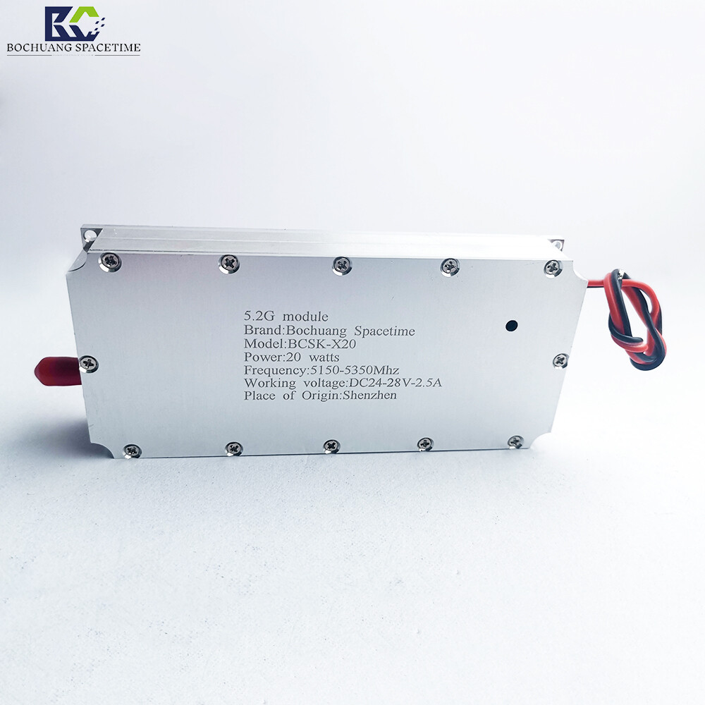 博创时空BCSK-X20 5.2G射频功率放大模块 20W 5150-5350MHz 无人机反制专用 GAN工业级放大器