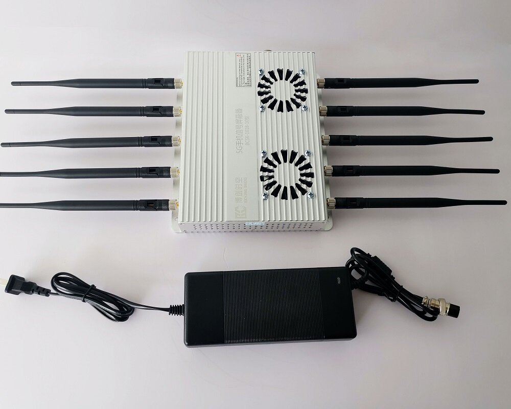 Bocuang Space-Time BSKS-101B-10 10-Channel 5G Cell Phone Signal Jammer | 2G/3G/4G/5G/WiFi Full-Band Blocking, High-Power Jammer for Prison Cells