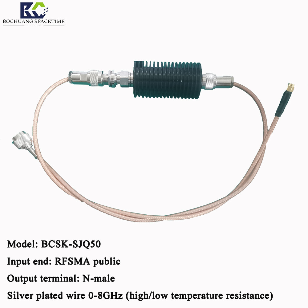 N型公头固定衰减器 | 50Ω DC-6GHz 30dB 50W 适用于基站/雷达/模块测试仪器 博创时空BCSK-SJQ50