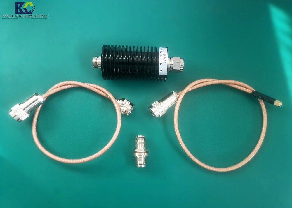 N型公头固定衰减器 | 50Ω DC-6GHz 30dB 50W 适用于基站/雷达/模块测试仪器 博创时空BCSK-SJQ50