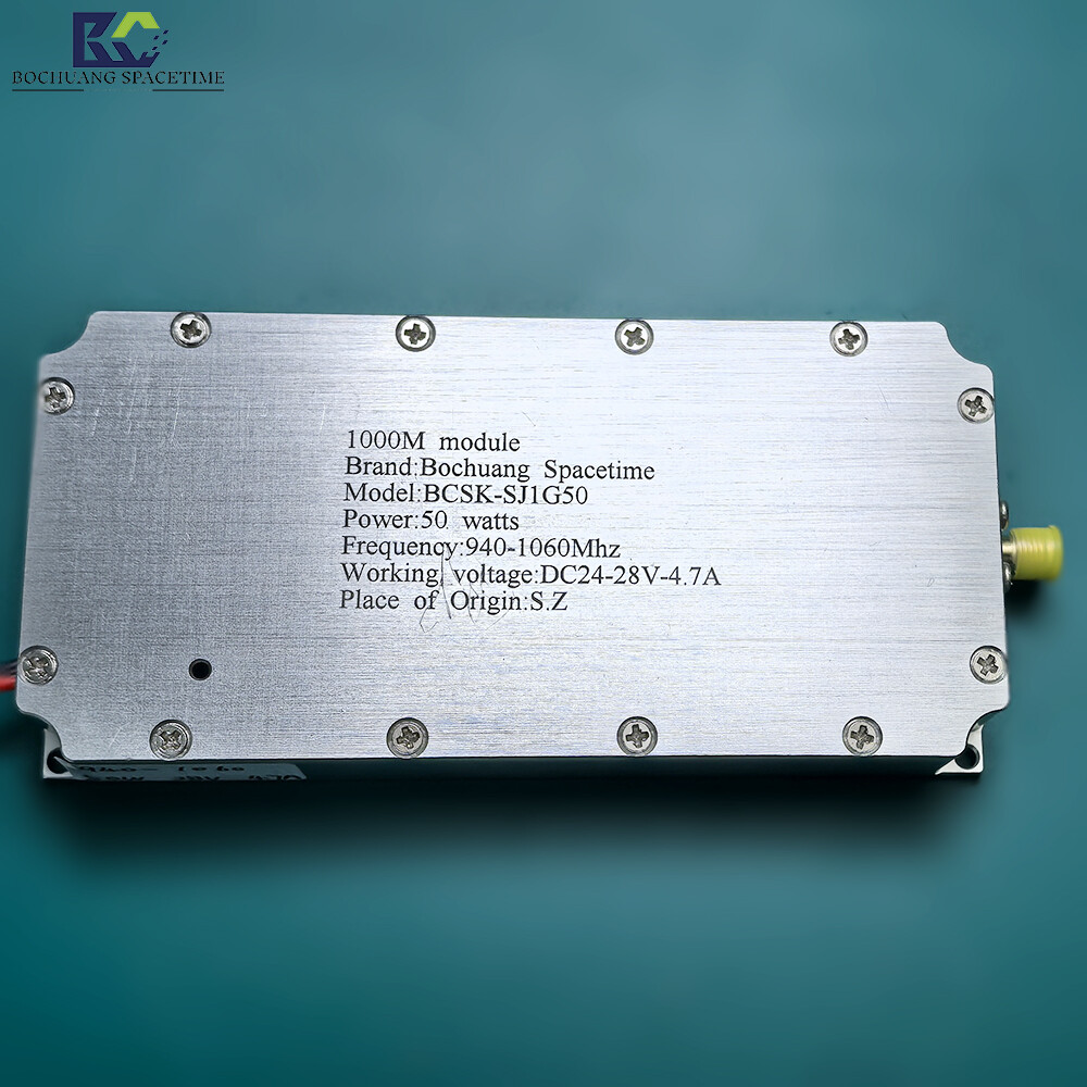 Bochuang Space-Time BSKS-SJ1G50 1000M Microwave Power Amplifier Module 940-1060MHz Model 50W GSM/3GBand RF Power Amplifier, Industrial-Grade DC24V-28V Power Supply, Direct from Shenzhen Manufacturer