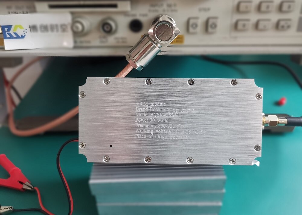 博创时空 BCSK-GSM30型 900MHz 30W 射频功率放大模块 | GSM手机信号屏蔽器与无人机反制专用组件