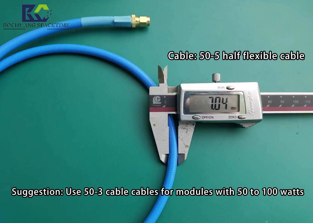 N转SMA射频连接线 | DC-6GHz 半柔性同轴电缆 50Ω 低损耗 适用于基站/雷达/频谱仪 博创时空BCSK-50-5-3