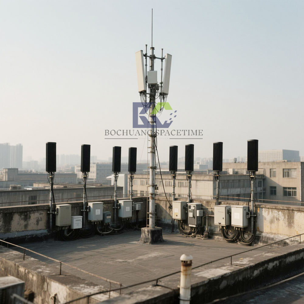 Bochuang Space-Time BSK-JZTX06 Outdoor 6-Band Base Station Directional Antenna | 900M–5.8G Full-Band Coverage, 100W High Power, 65° Beamwidth, 5G/4G/WiFi Communication Panel Antenna