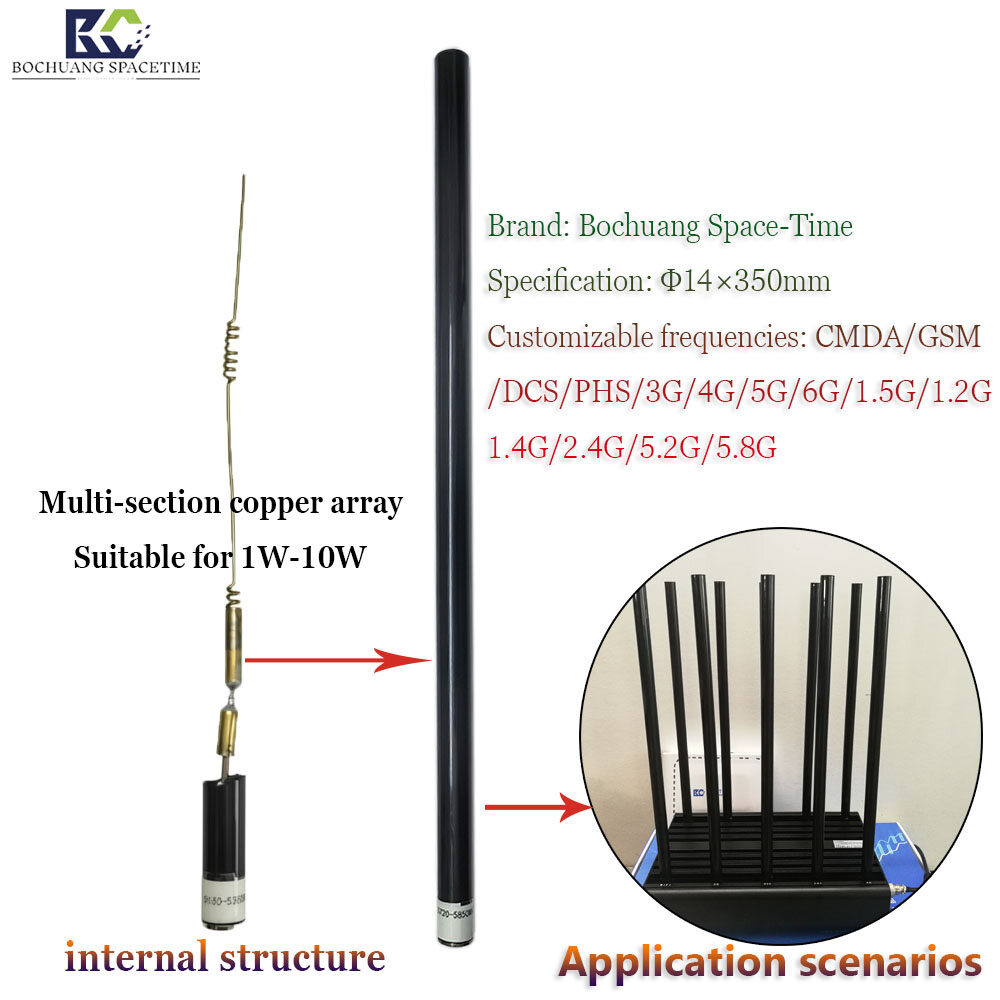 1W-10W全向射频天线 多频段兼容工业级无线通信天线 适用于2G/3G/5G/4G/WiFi/手机信号抑制反无人机系统