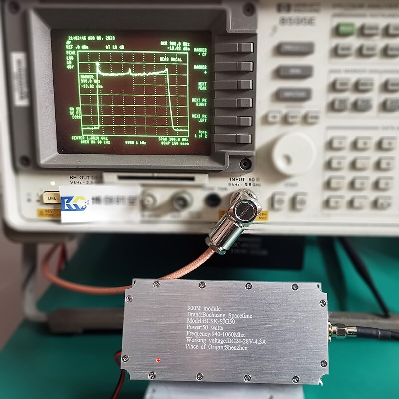 BCSK-SJG50型 50瓦射频功率放大模块 940-1060MHz频段 带信号源GAN芯片工业级射频前端