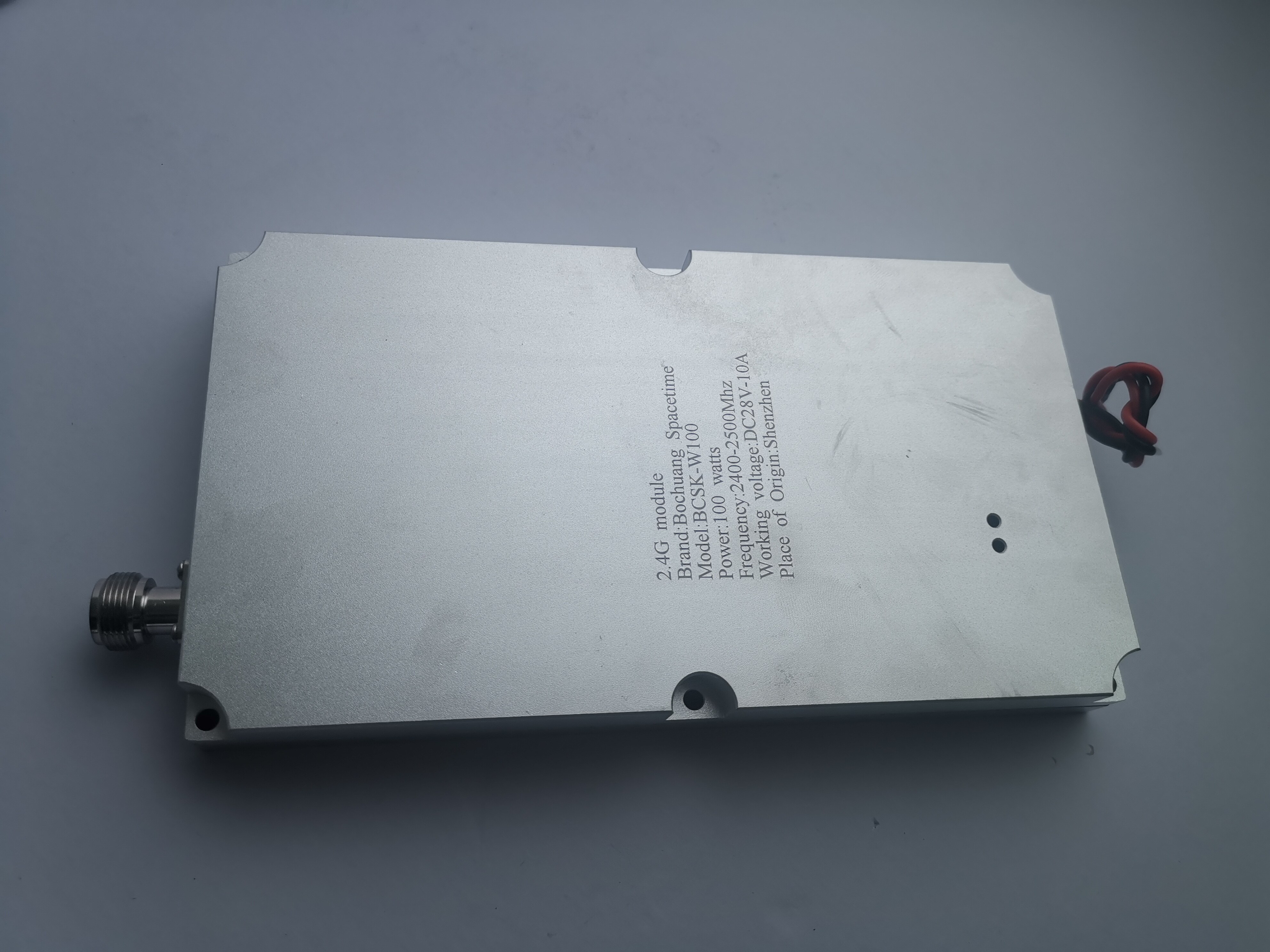 博创时空BCSK-W100 2.4G信号源射频功放模块 100W大功率 2400-2500MHz 无人机反制专用 工业级射频放大器