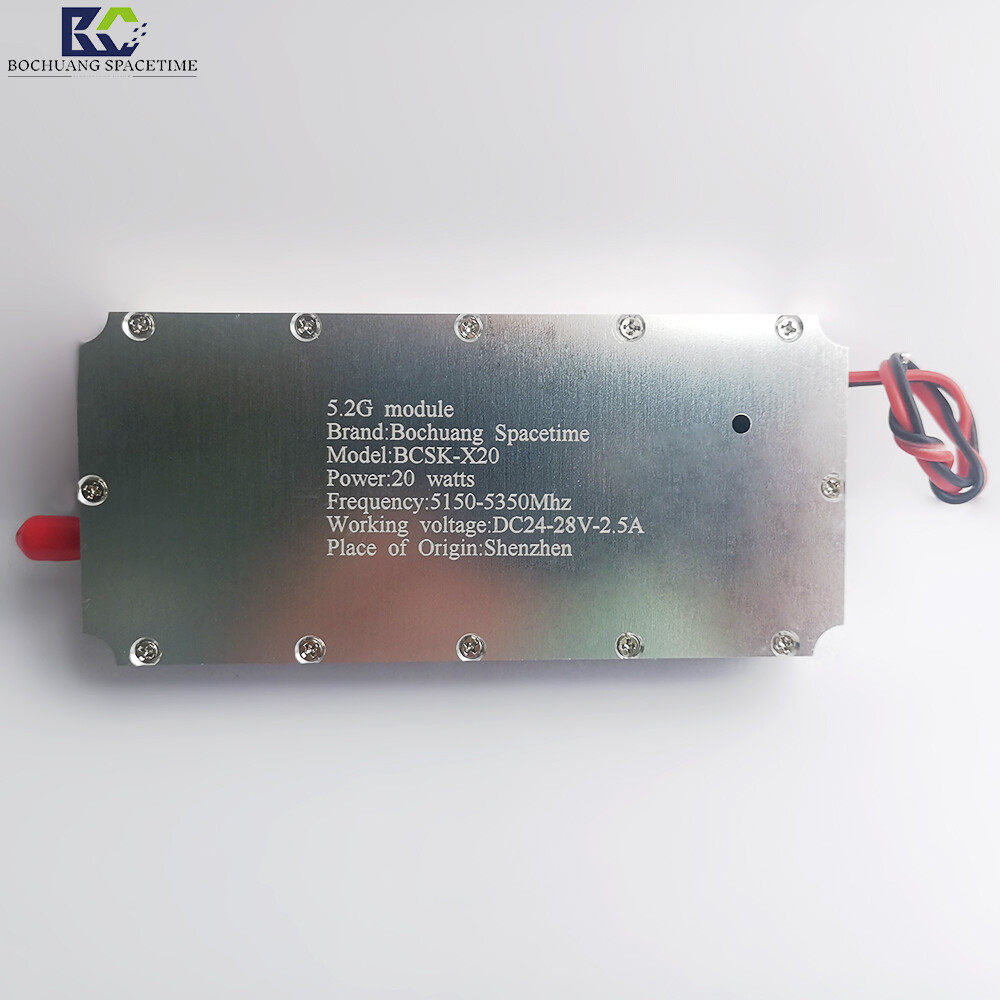 博创时空BCSK-X20 5.2G射频功率放大模块 20W 5150-5350MHz 无人机反制专用 GAN工业级放大器