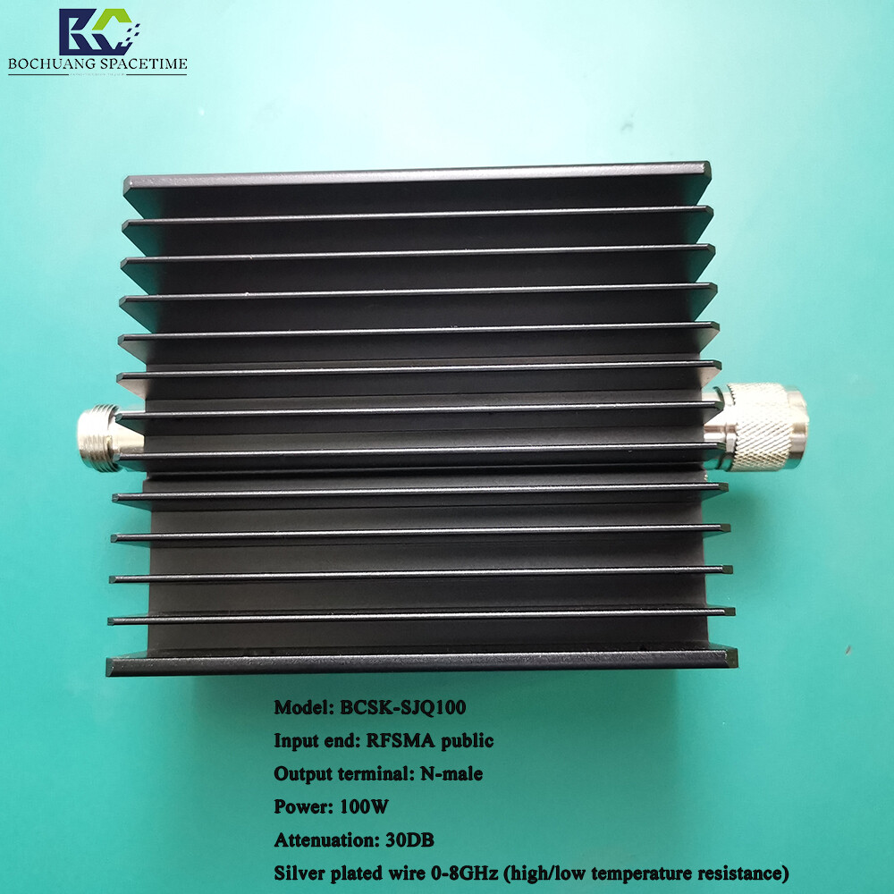 N型公头固定射频衰减器 | 50Ω DC-6GHz 30dB 100W 适用于基站/雷达/频谱分析仪 博创时空BCSK-SJQ100