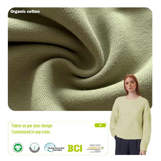 Organic Cotton French Terry 370-430GSM 100% Organic Cotton
