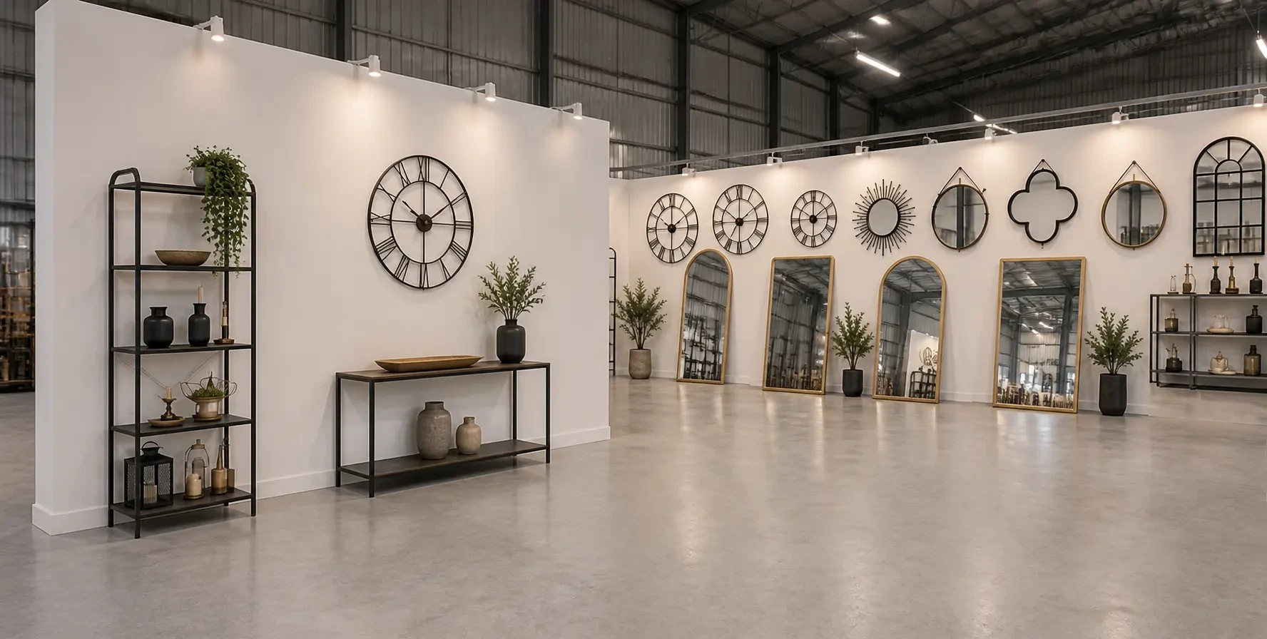 Iron and wood home decoration display