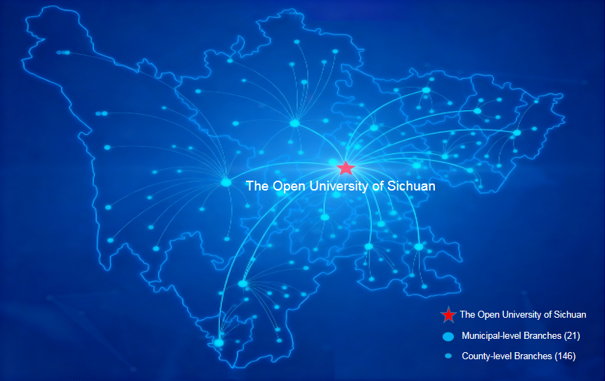The Open University of Sichuan educational system map