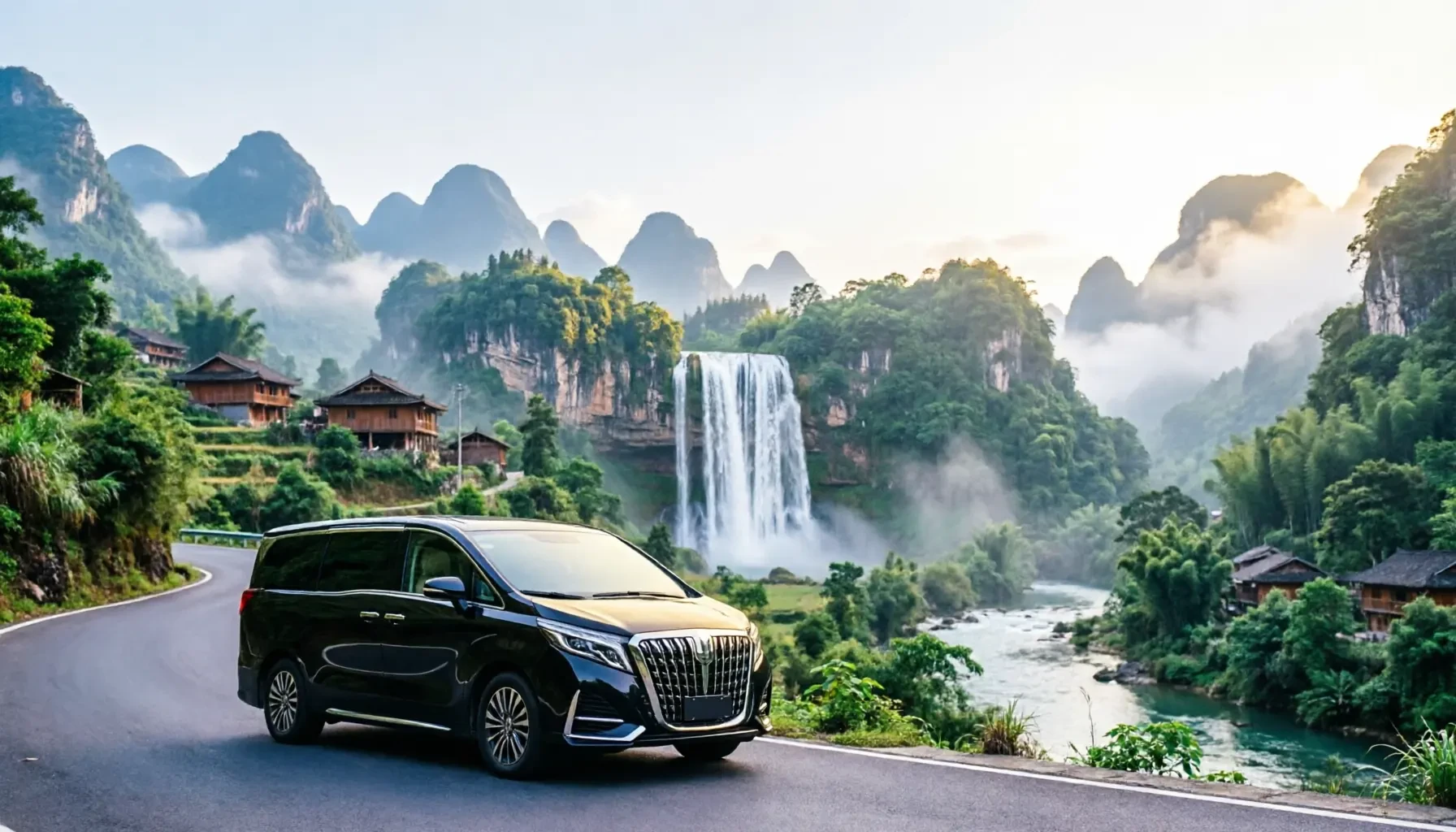 Waterfall and Miao Village Scenery on the 7-Day Guizhou Private Car Tour