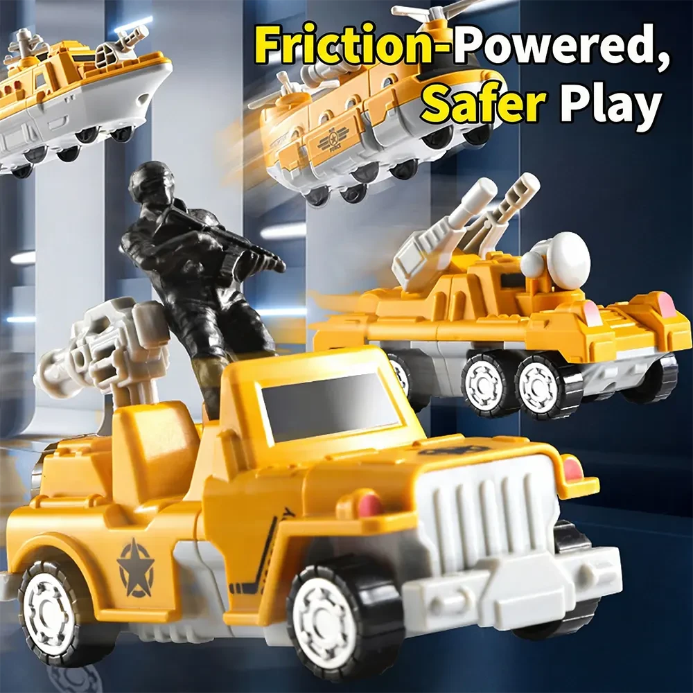 43-Piece Yellow Vehicle Combination Mecha - View 5