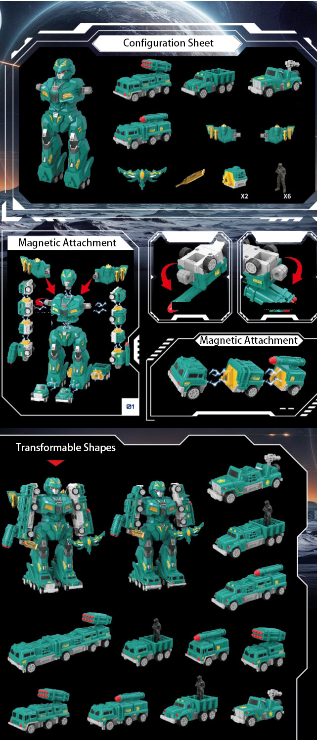 Magnetic Assembly Robot Toy for Kids - View 2