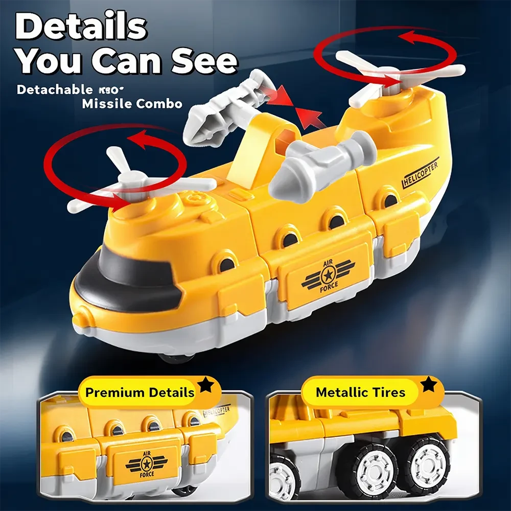 43-Piece Yellow Vehicle Combination Mecha - View 7