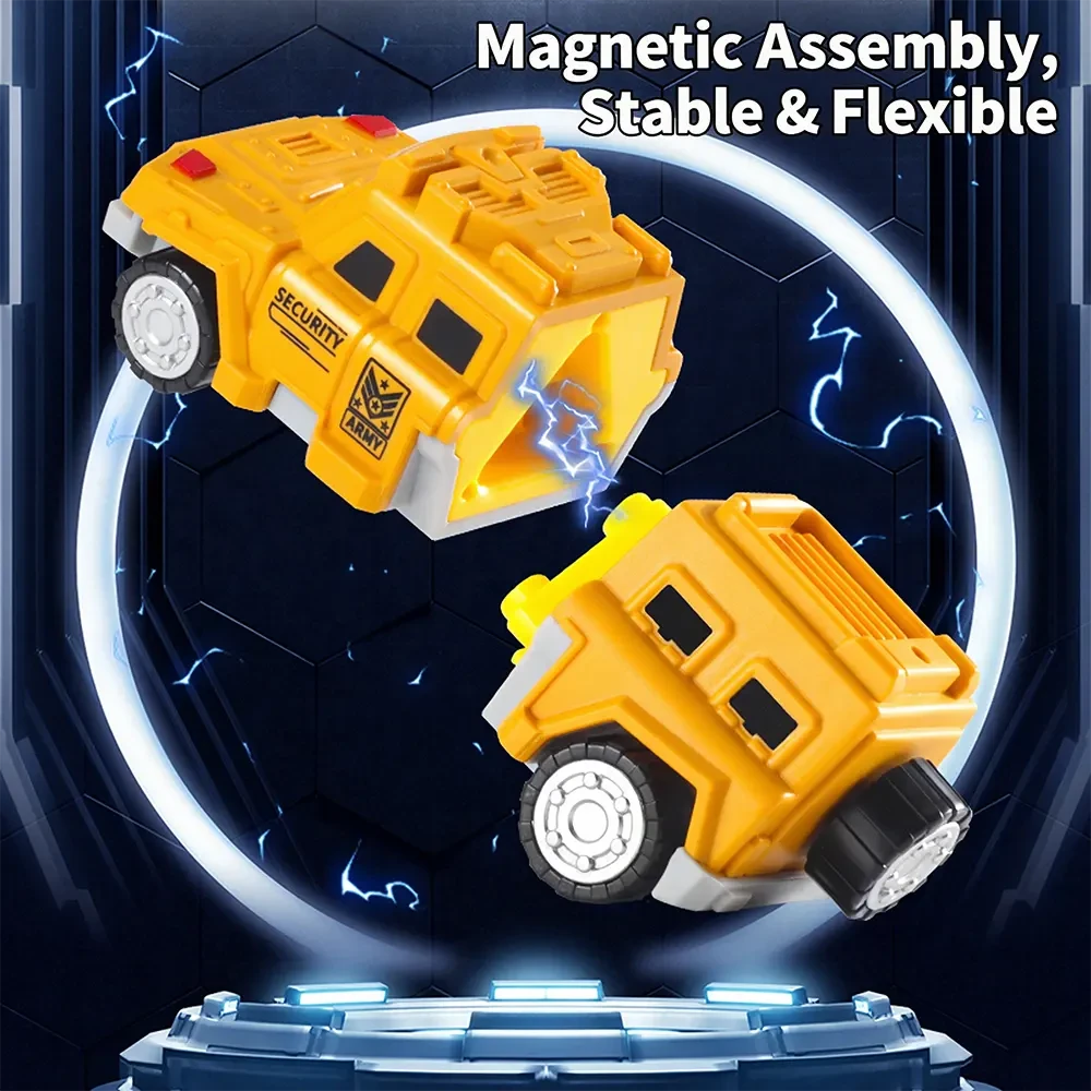 43-Piece Yellow Vehicle Combination Mecha - View 3