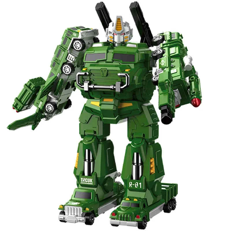 Magnetic Military Vehicle Robot Building Set - View 1