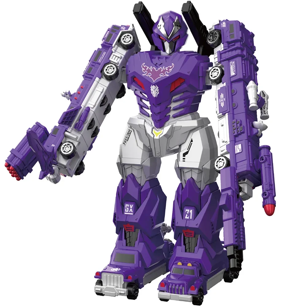 **Magnetic Transforming Mecha Robot Toy, 43Pcs Magnetic Assembly Combat Vehicles Set** - View 4