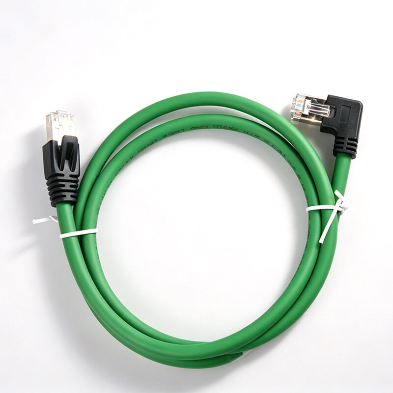 直角左弯RJ45成型网线超六类万兆双屏蔽抗干扰网线 图片2