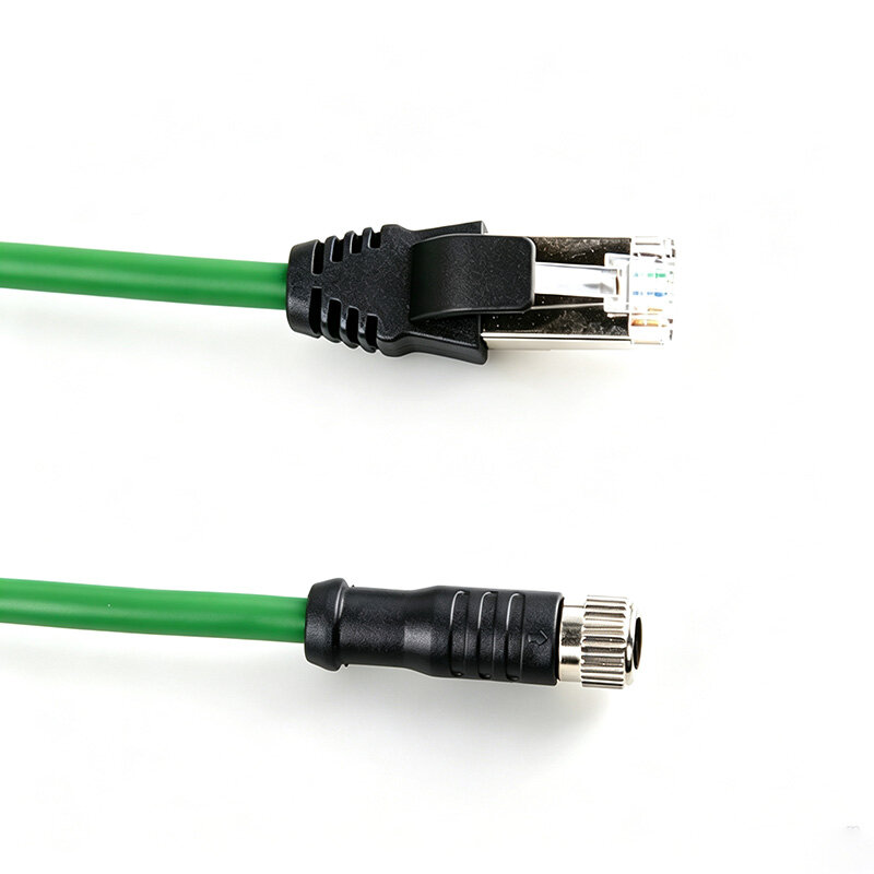 M8 A 型4芯母头转RJ45编码器线缆 高柔拖链航空插头传感器连接线 图片2