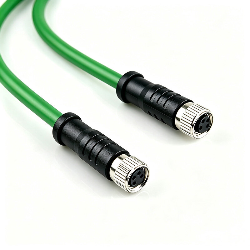 M8 A型4芯母对母拖链线束 24AWG 编码器高柔拖链线缆