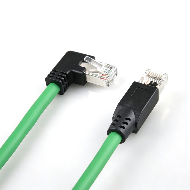 直角右弯 RJ45 成型网线 CAT6A 万兆双屏蔽抗干扰网线 图片2