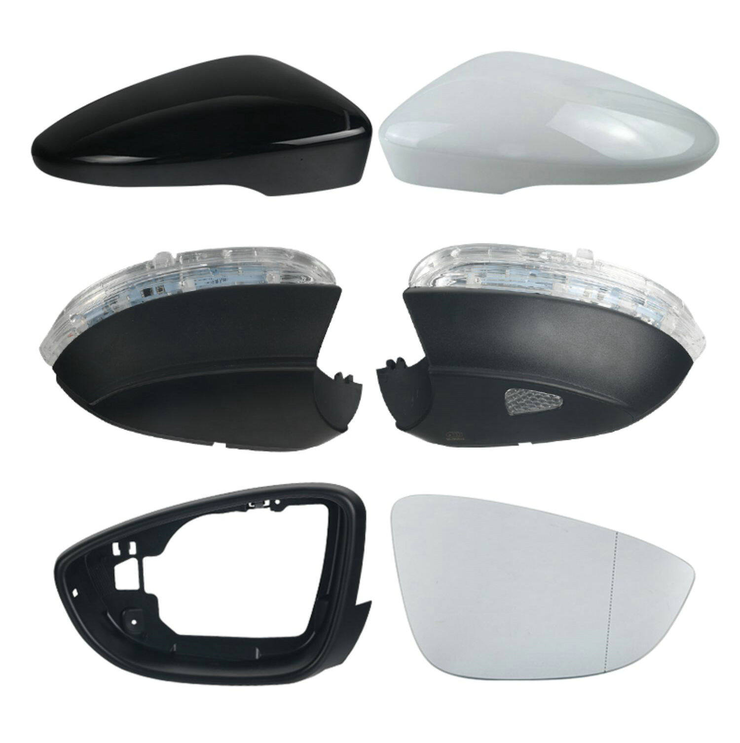 VW Passat B7 CC Scirocco Jetta MK6 Beetle 2009 2013 Side Mirror Cover Glass 3C8857601A 3C8857602A