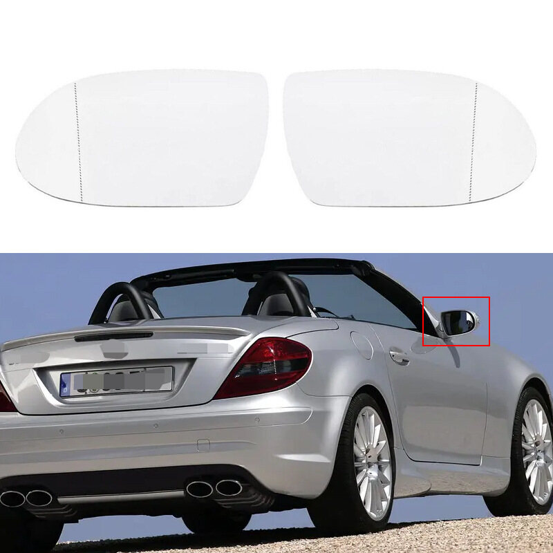 A1718100221 Mercedes Benz R171 W230 R230 Heated Side Mirror Glass SL500 SL600 SLK350 2003-2008 - Image 2
