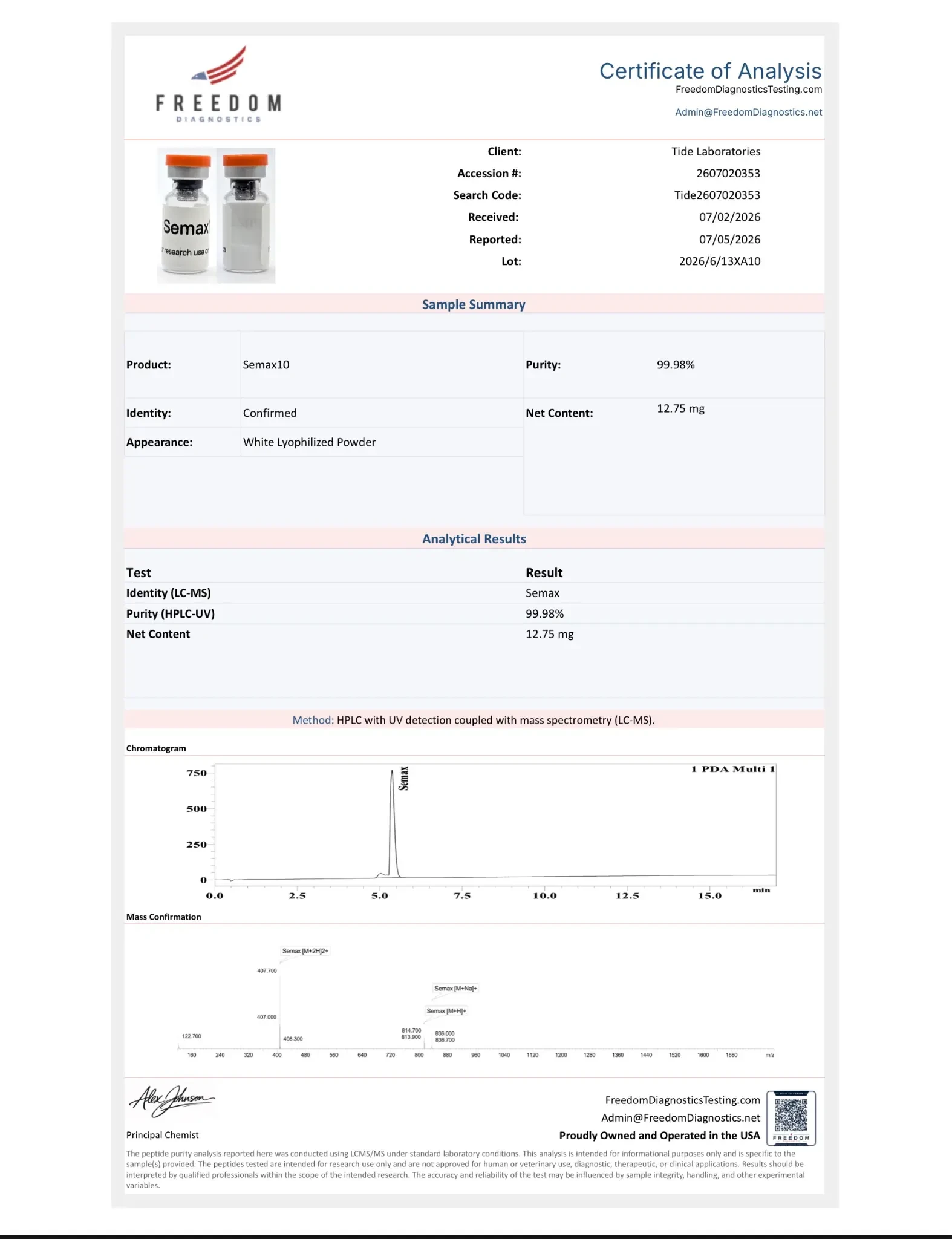 COA - Semax