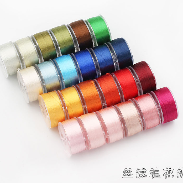 迷你小卷丝绒缠花线，汉服发簪专用线材